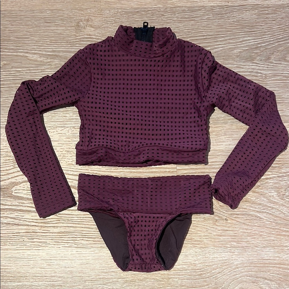 Acacia Swimwear Plum Textured Set